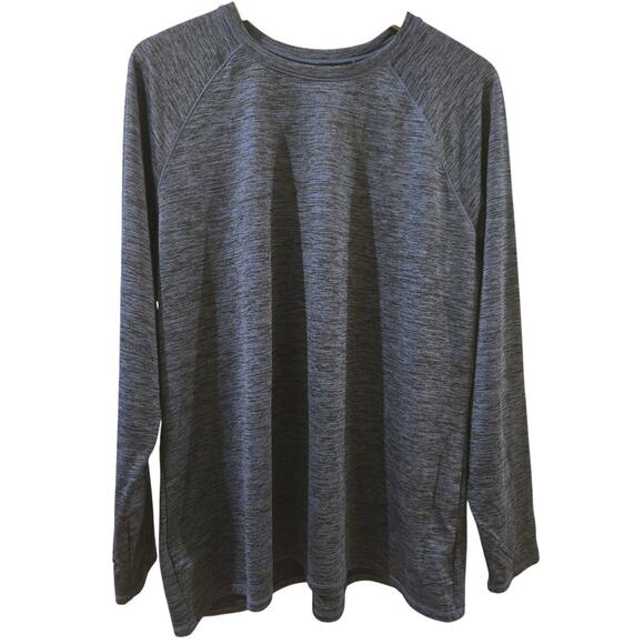 CuddlDuds ClimateRight Soft Knit Thumbholes Long Sleeve Crew Blue Black XXL - Picture 1 of 7